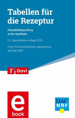 Cover Tabellen für die Rezeptur (eBook, PDF)