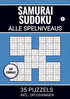 Samurai Sudoku - Alle Spelniveaus - 35 Puzzels Incl. Oplossingen - Nr. 53 - Sudoku Puzzelboeken