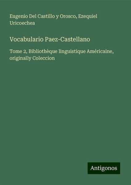 Vocabulario Paez-Castellano