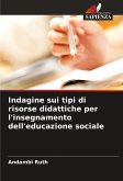 Indagine sui tipi di risorse didattiche per l'insegnamento dell'educazione sociale