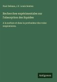 Recherches expérimentales sur l'absorption des liquides Recherches expérimentales sur l'absorption des liquides