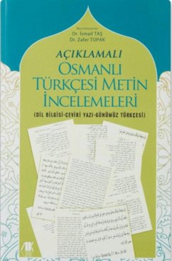Cover Aciklamali Osmanli Türkcesi Metin Incelemeleri