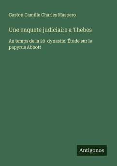 Cover Une enquete judiciaire a Thebes