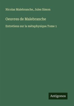 Cover Oeuvres de Malebranche