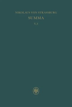 Summa, liber III (eBook, PDF) - Nikolaus von Straßburg