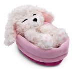 Nici 49749 Kuscheltier Hund Pudel weiß 12cm schlafend im