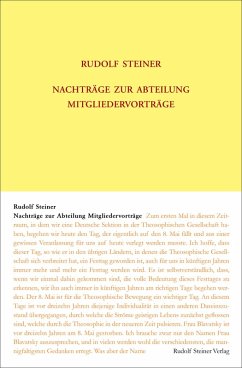 Cover Nachträge zur Abteilung Mitgliedervorträge