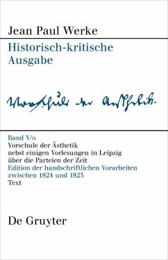 Cover Vorschule der Aesthetik (eBook, PDF)