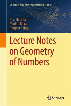 Lecture Notes on Geometry of Numbers (eBook, PDF) - Hans-Gill, R. J.; Raka, Madhu; Sehmi, Ranjeet