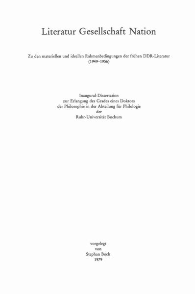 Literatur - Gesellschaft - Nation (eBook, PDF)