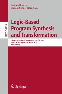 Logic-Based Program Synthesis and Transformation (eBook, PDF)