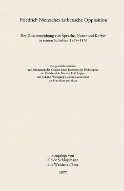 Cover Friedrich Nietzsches ästhetische Opposition (eBook, PDF)