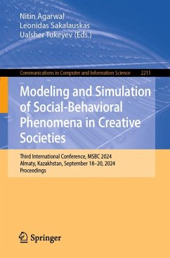 Modeling and Simulation of Social-Behavioral Phenomena in Creative Societies (eBook, PDF)