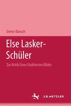 Else Lasker-Schüler (eBook, PDF) - Bänsch, Dieter