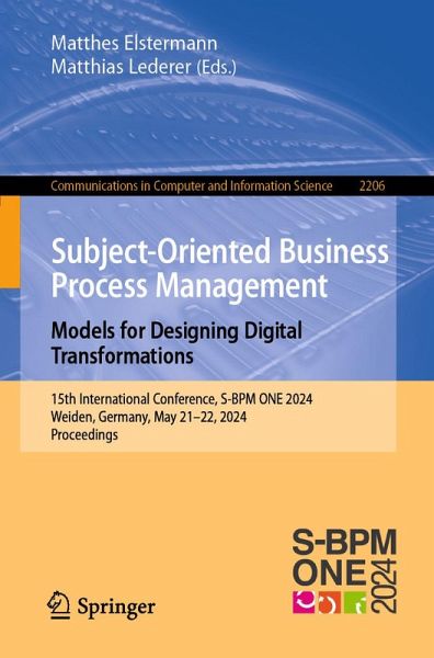 Subject-Oriented Business Process Management. Models for Designing Digital Transformations (eBook, PDF)