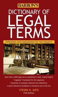 Dictionary of Legal Terms: Definitions and Explanations for Non-Lawyers (eBook, ePUB) - Barron's Educational Series; Gifis, Steven H.
