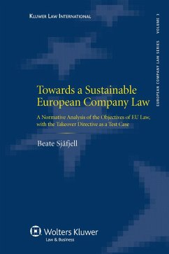 Towards a Sustainable European Company Law (eBook, PDF) - Sj&x00E5;fjell, Beate