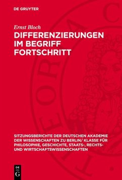 Differenzierungen im Begriff Fortschritt (eBook, PDF) - Bloch, Ernst