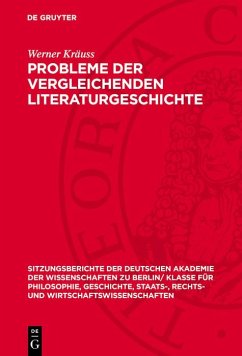 Cover Probleme der vergleichenden Literaturgeschichte (eBook, PDF)