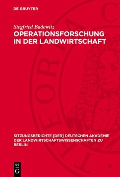 Cover Operationsforschung in der Landwirtschaft (eBook, PDF)