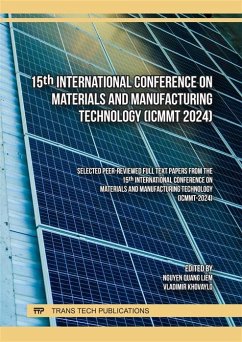 15th International Conference on Materials and Manufacturing Technology (ICMMT 2024) (eBook, PDF)