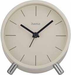 Hama Funkwecker Flores analog ohne Ticken, grau/beige 222229