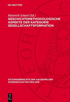 Cover Geschichtsmethodologische Aspekte der Kategorie Gesellschaftsformation (eBook, PDF)