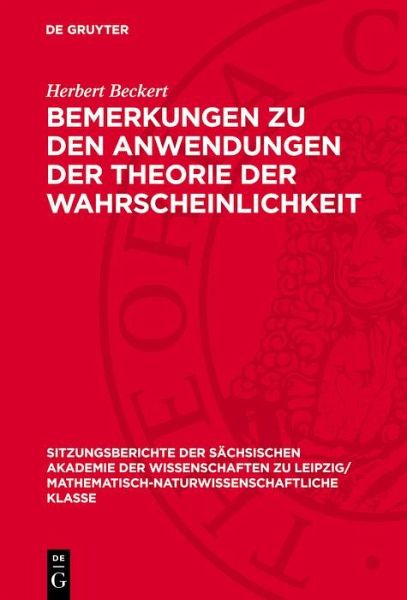 Bemerkungen zu den Anwendungen der Theorie der Wahrscheinlichkeit (eBook, PDF)