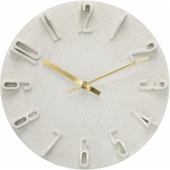 Cover Hama Wanduhr Korfu beige 30cm 3D Ziffern 185880