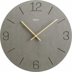 Cover Hama Wanduhr Kreta grau 30cm eingravierte Ziffern 185881
