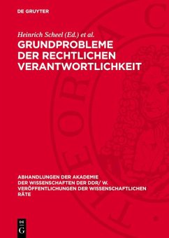 Grundprobleme der rechtlichen Verantwortlichkeit (eBook, PDF)