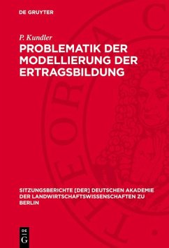 Cover Problematik der Modellierung der Ertragsbildung (eBook, PDF)