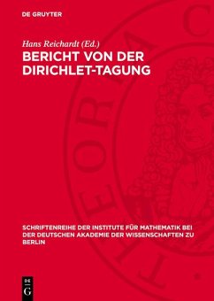 Bericht von der Dirichlet-Tagung (eBook, PDF)