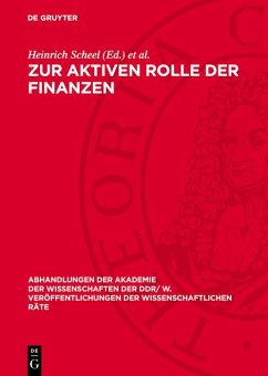 Cover Zur aktiven Rolle der Finanzen (eBook, PDF)