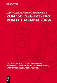 Cover Zum 150. Geburtstag von D. I. Mendelejew (eBook, PDF)