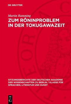 Cover Zum Rôninproblem in der Tokugawazeit (eBook, PDF)