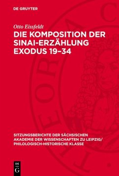 Cover Die Komposition der Sinai-Erzählung Exodus 19-34 (eBook, PDF)