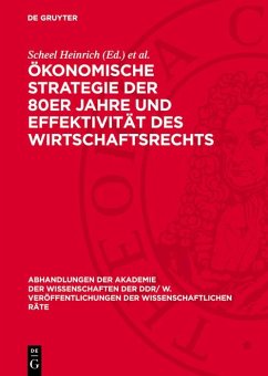 Cover Ökonomische Strategie der 80er Jahre und Effektivität des Wirtschaftsrechts (eBook, PDF)