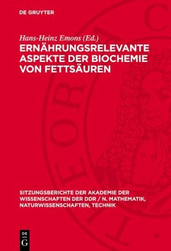 Cover Ernährungsrelevante Aspekte der Biochemie von Fettsäuren (eBook, PDF)