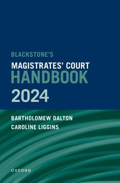 Cover Blackstone's Magistrates' Court Handbook 2024 (eBook, PDF)