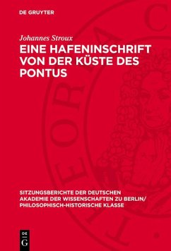 Cover Eine Hafeninschrift von der Küste des Pontus (eBook, PDF)