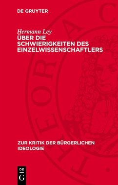 Cover Über die Schwierigkeiten des Einzelwissenschaftlers (eBook, PDF)