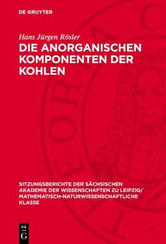 Die anorganischen Komponenten der Kohlen (eBook, PDF) - Rösler, Hans Jürgen