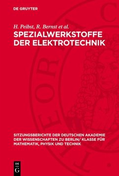 Spezialwerkstoffe der Elektrotechnik (eBook, PDF) - Peibst, H.; Bernst et al., R.