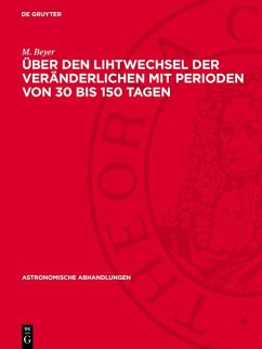 Cover Über den Lihtwechsel der Veränderlichen mit Perioden von 30 bis 150 Tagen (eBook, PDF)