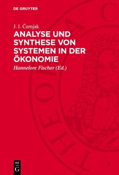 Cover Analyse und Synthese von Systemen in der Ökonomie (eBook, PDF)