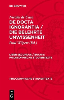 Nicolai de Cusa: De docta ignorantia / Die belehrte Unwissenheit. Liber secundus / Buch II (eBook, PDF) - Cusa, Nicolai de