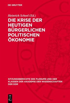 Cover Die Krise der heutigen bürgerlichen politischen Ökonomie (eBook, PDF)