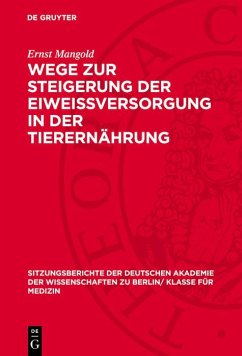 Cover Wege zur Steigerung der Eiweissversorgung in der Tierernährung (eBook, PDF)