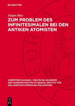 Cover Zum Problem des Infinitesimalen bei den antiken Atomisten (eBook, PDF)
